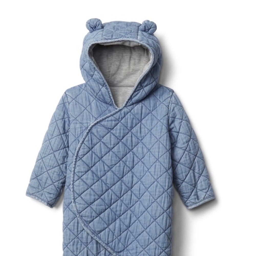 Gap Baby Quilted Chambray Bear Bunting